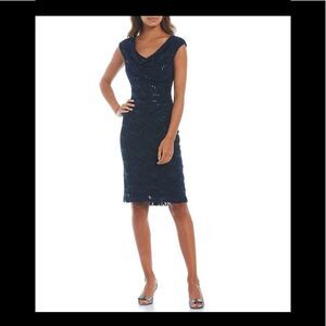 lace and sequins evening dress